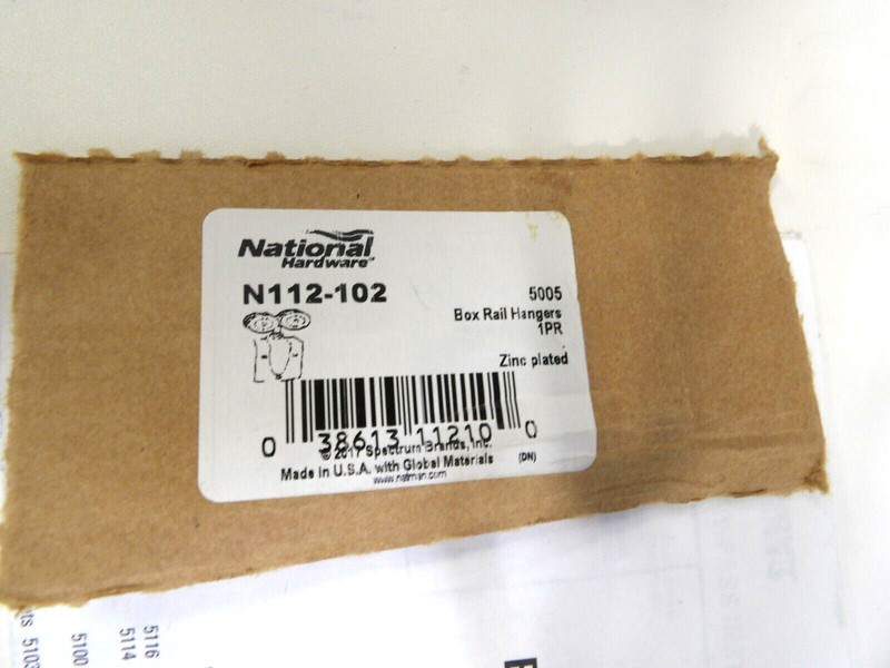 NATIONAL HARDWARE Box Rail Hangers, 2 BOTTOM rollers, brackets & bolts NEW gallery