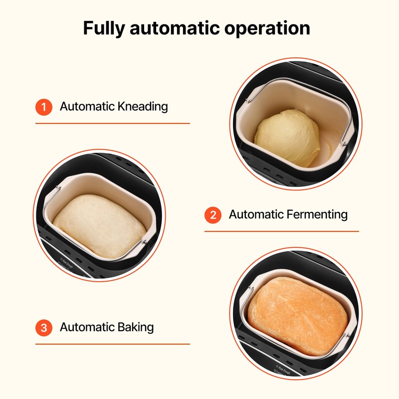 2LB 19-in-1 Bread Maker Automatic Compact Dough Machine Nonstick 3 Crust Colors gallery