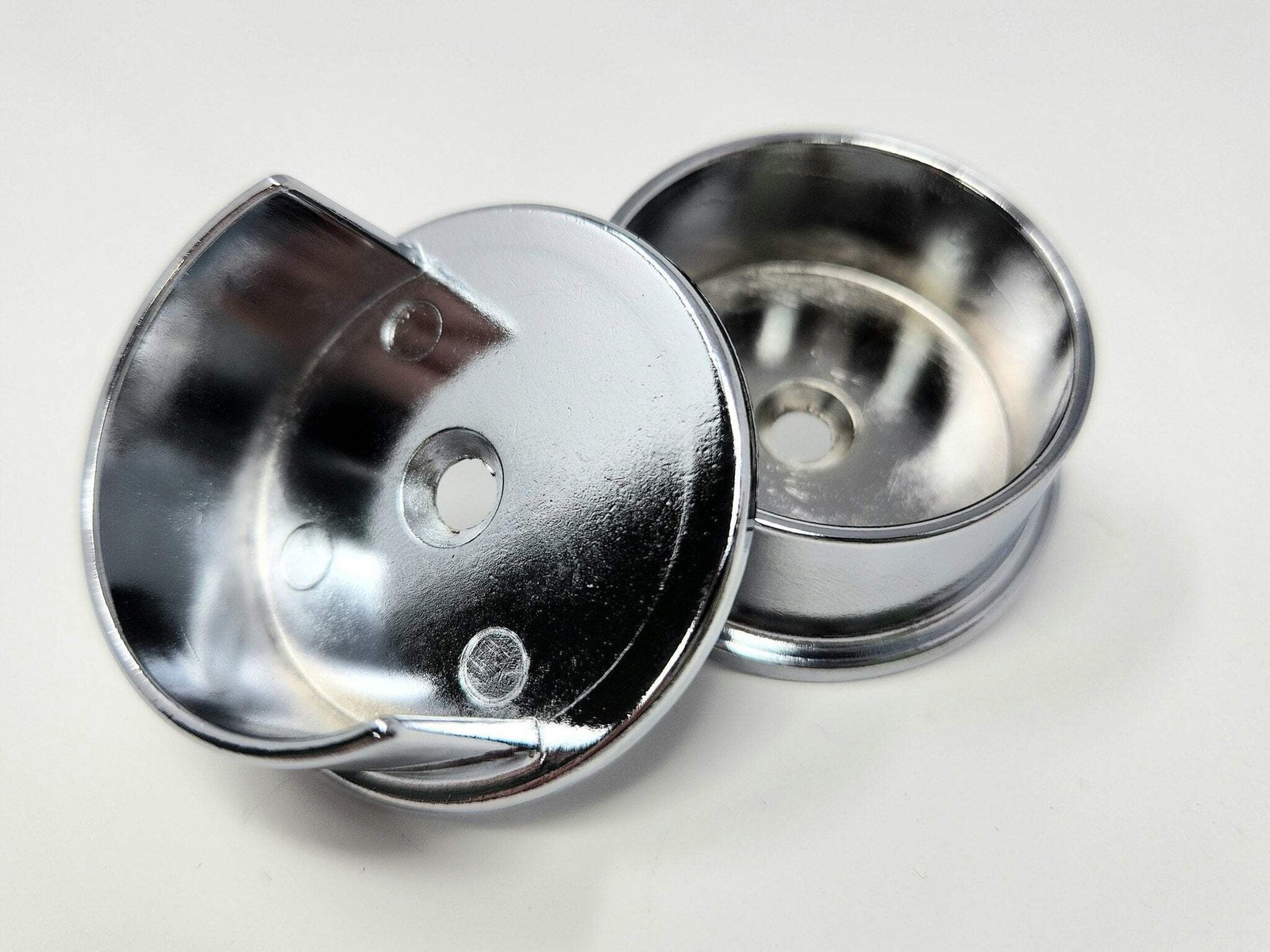 One Pair Round 1 5/16 Inch Diameter Wardrobe Closet Rod Metal End Supports gallery
