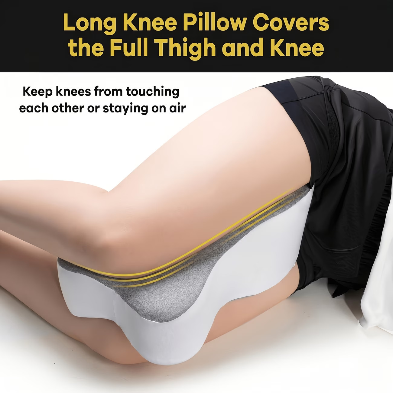 Memory Foam Knee Pillow for Side Sleepers gallery