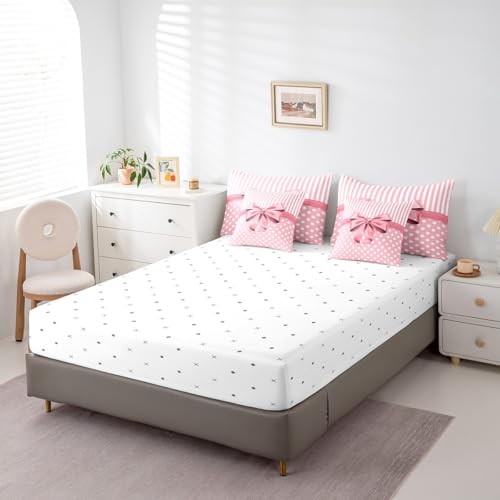 Pink Bowknot Comforter Set 7 Pieces Dreamy Princess Style Bedding Twin Pink8 gallery