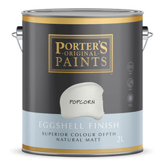 Porter’s 2L Popcorn Eggshell Finish Broadwall Washable Paint