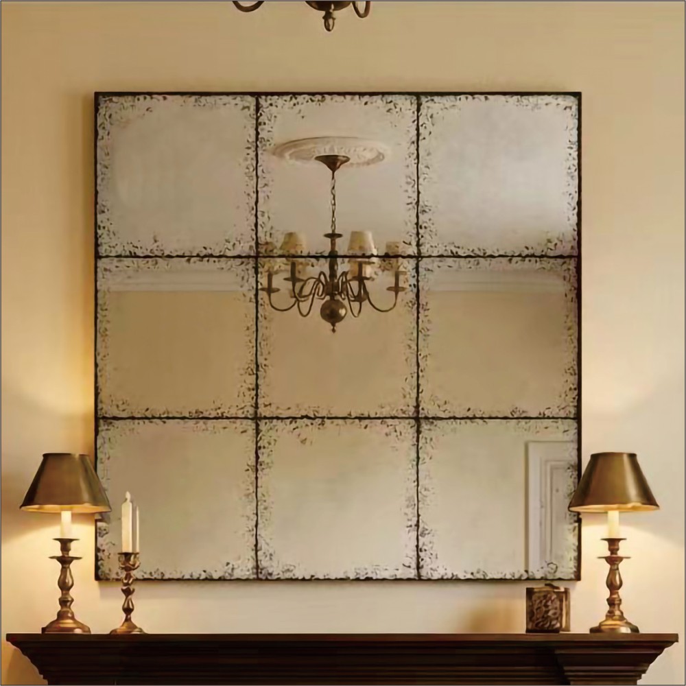 Vintage Square Mirror Mid Century Modern Wall Mirror Decor Versatile Home Decor