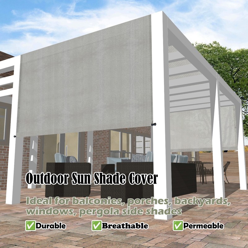 90% UV Block HDPE Canopy Replacement Pergola Shade Cover w/Rod Pocket & Grommets gallery