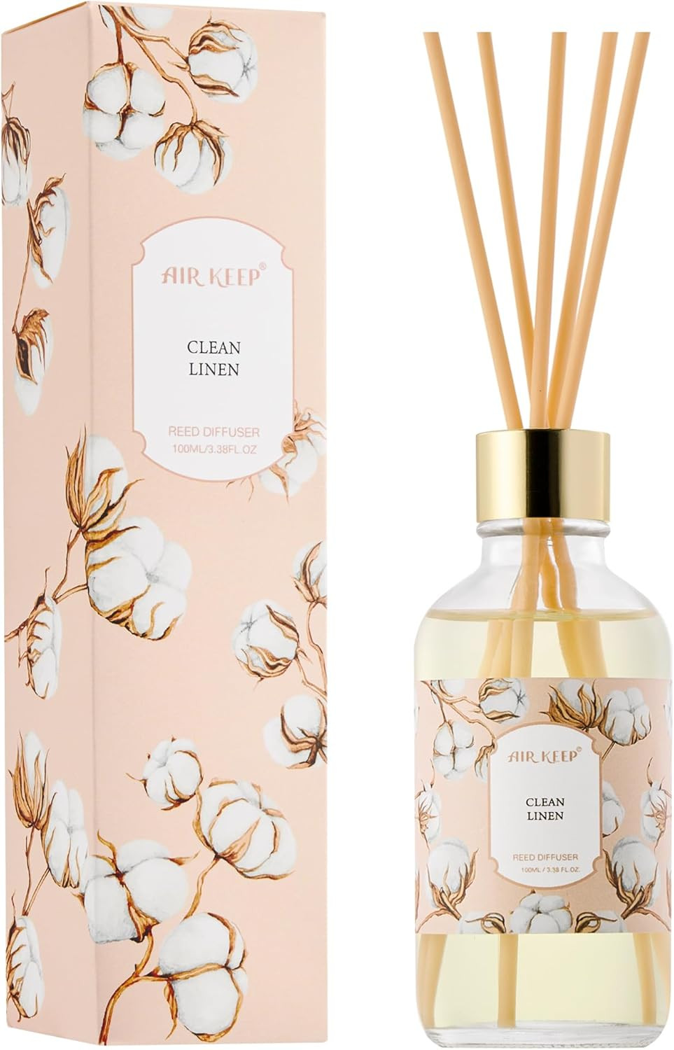 Reed Diffuser Oil Set with Reed Sticks Clean Linen Aromatherapy Oil Scent Diffu gallery