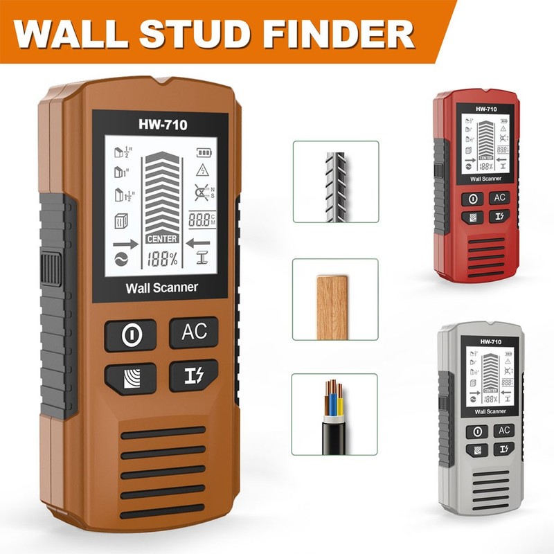 HW-710 Multi-Functional Stud Finder Wall Scanner AC Cable Wires Depth Tracker ET gallery