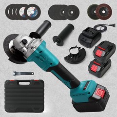 21V Cordless Angle Grinder Cutting Brushless Detail Sander 9000 RPM W/ 2 Battery