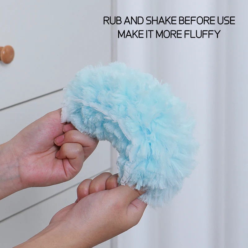 Double sided 360° electrostatic dust duster used for large-scale cleaning gallery
