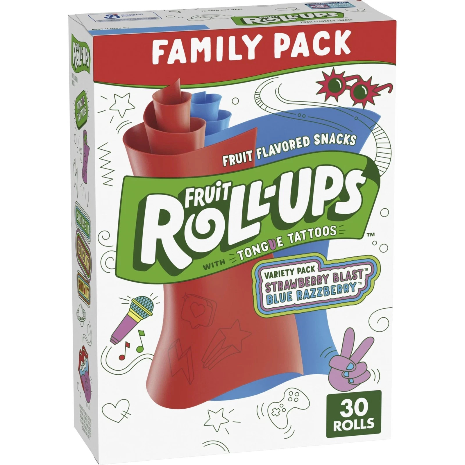 Fruit Roll-Ups Fruit Flavored Snacks, Variety Pack, 15 oz, 30 ct gallery
