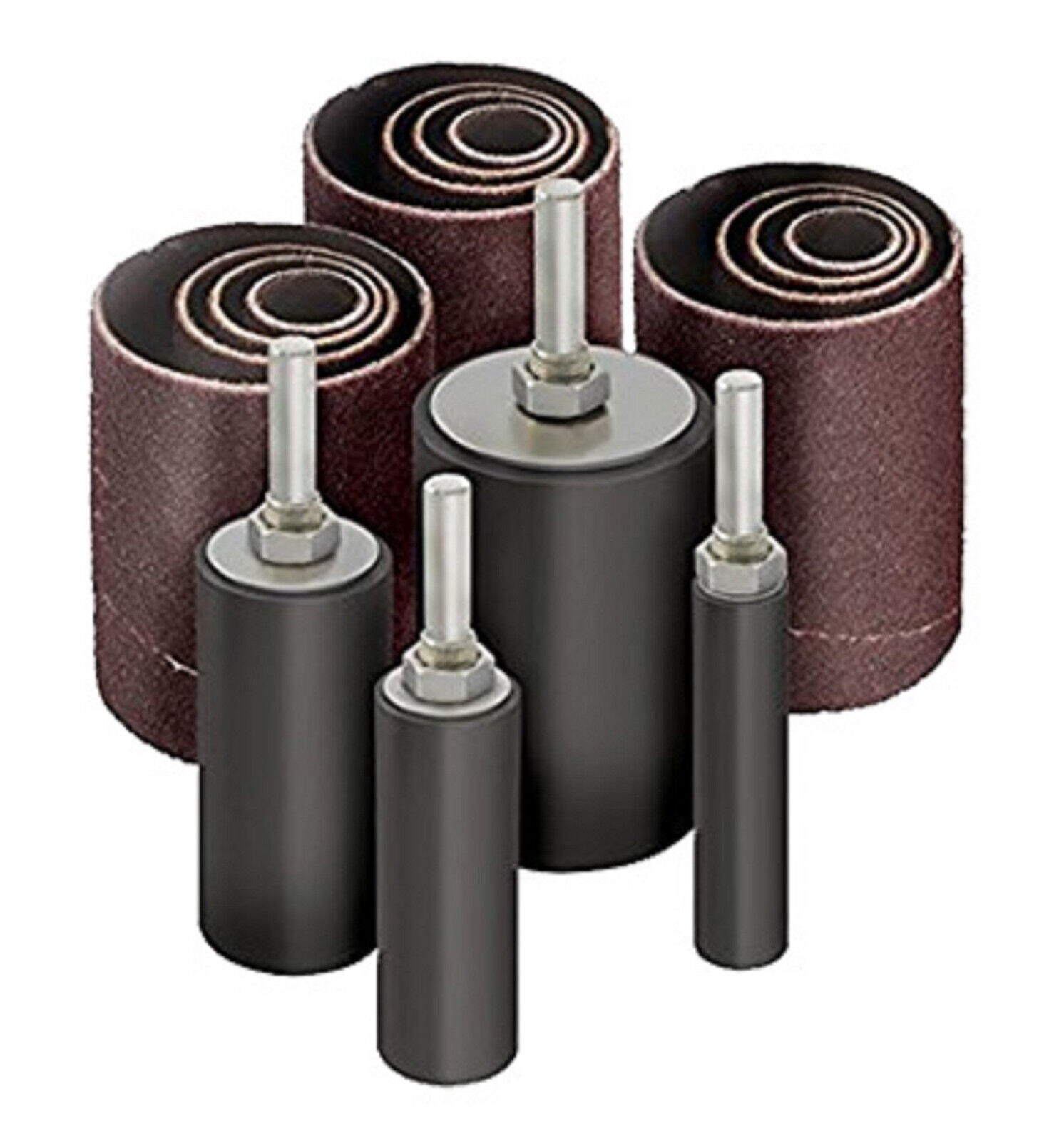 16pc 2" Long Sanding Drum & Sleeves Set Drill Press Spindle Sander Mandrel Rolls gallery
