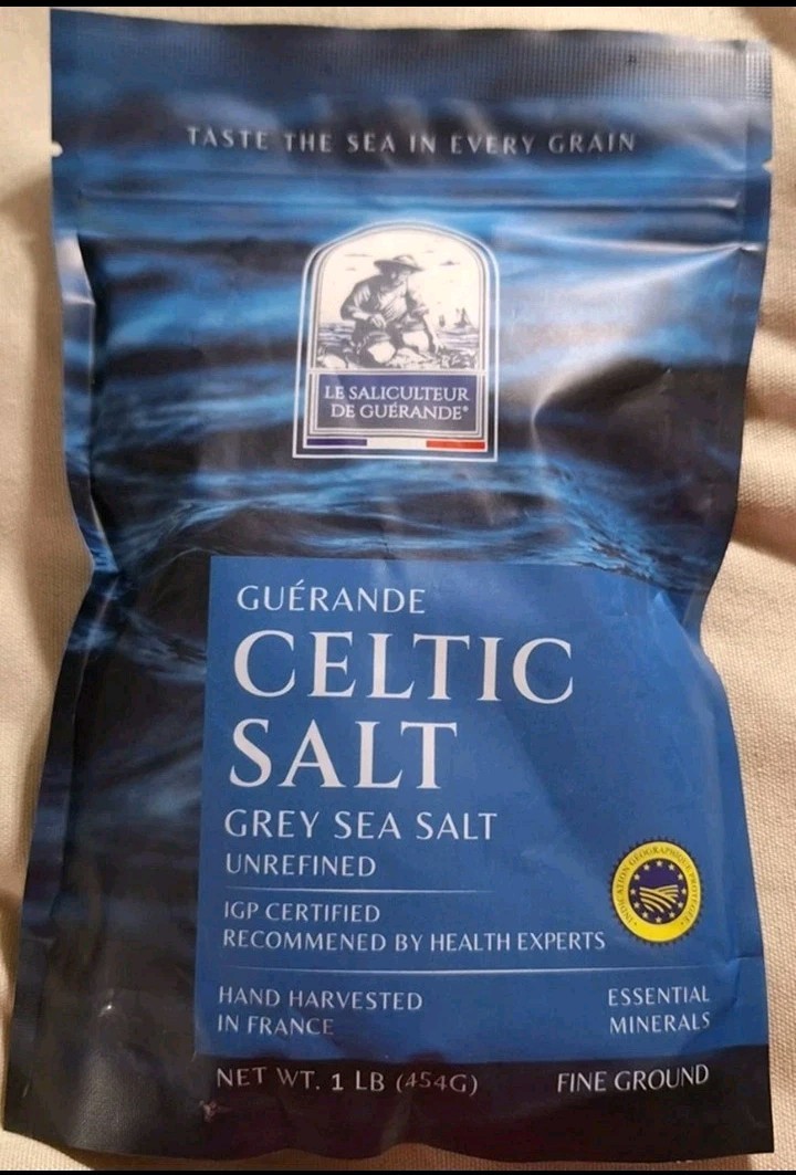 1 pack Grey Celtic Sea Salt 1 Pound Resealable Bag–454 g Fine Ground Exp 01/2035 gallery