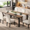 78.7 Inch Industrial Dining Table for 6-8 People, Large Dinner Kitchen Brown gallery