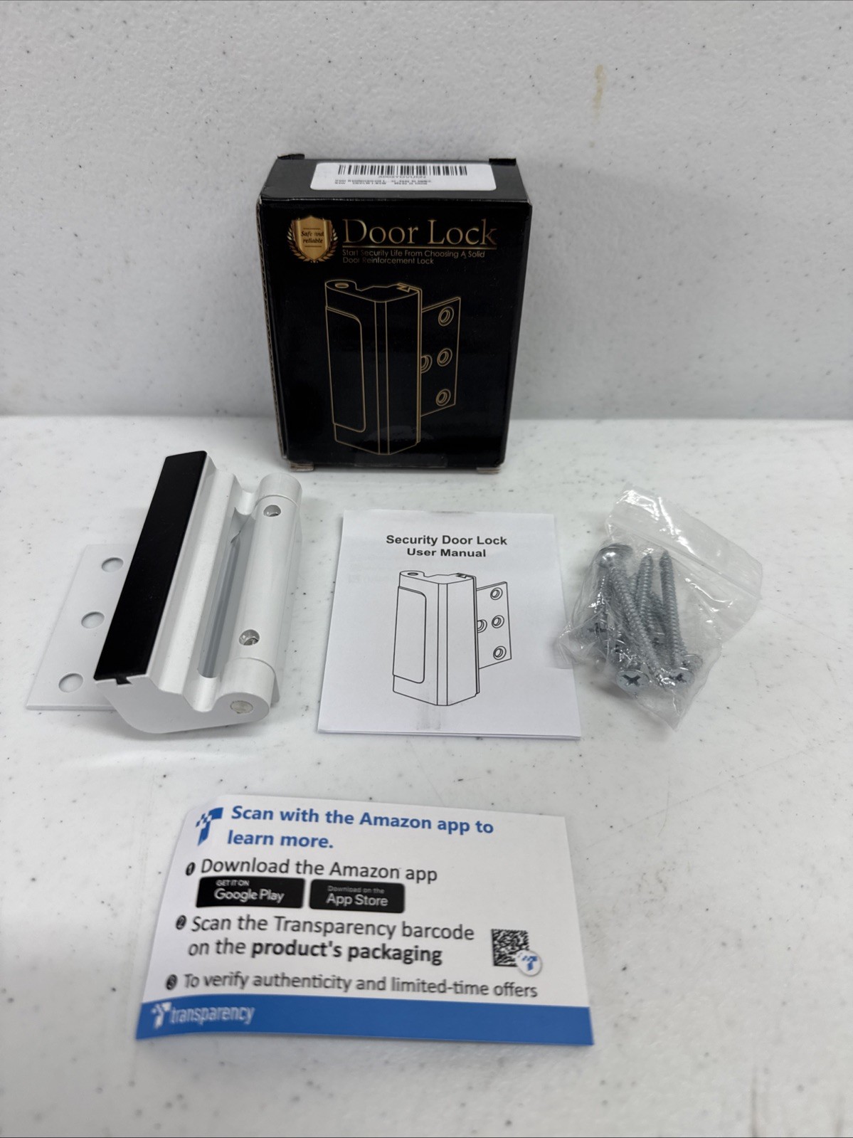 Home Security Door Lock Withstand 800 lbs for Inward Swinging Door,Door Reinforc gallery