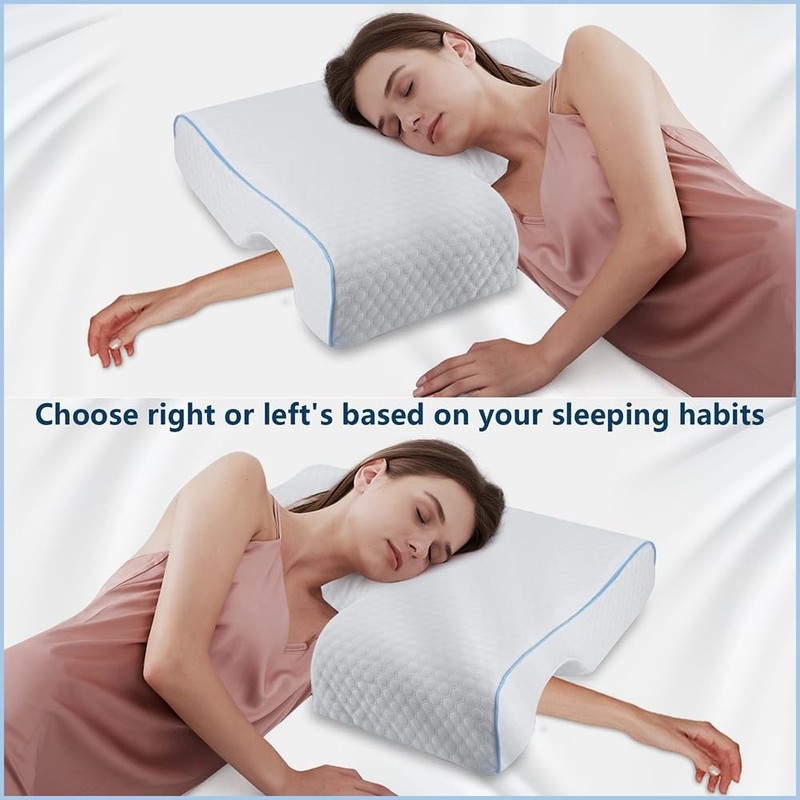Couples Memory Cuddle Pillow Ergonomic Arm Hole Support Right gallery