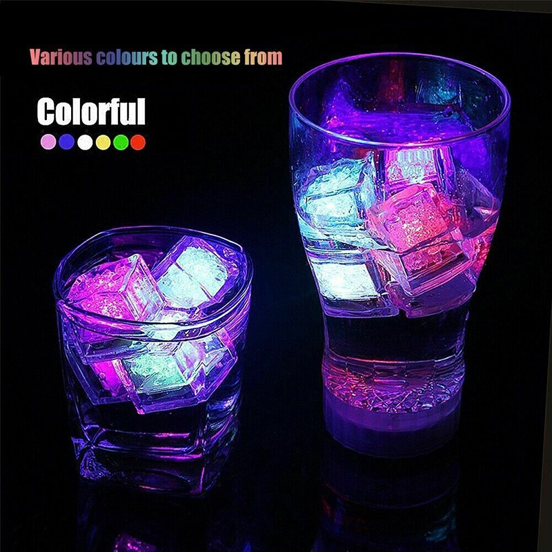 Lots Light Up Ice Cubes Color Changing Led Ice Cubes for Drinks Glow in the Dark gallery