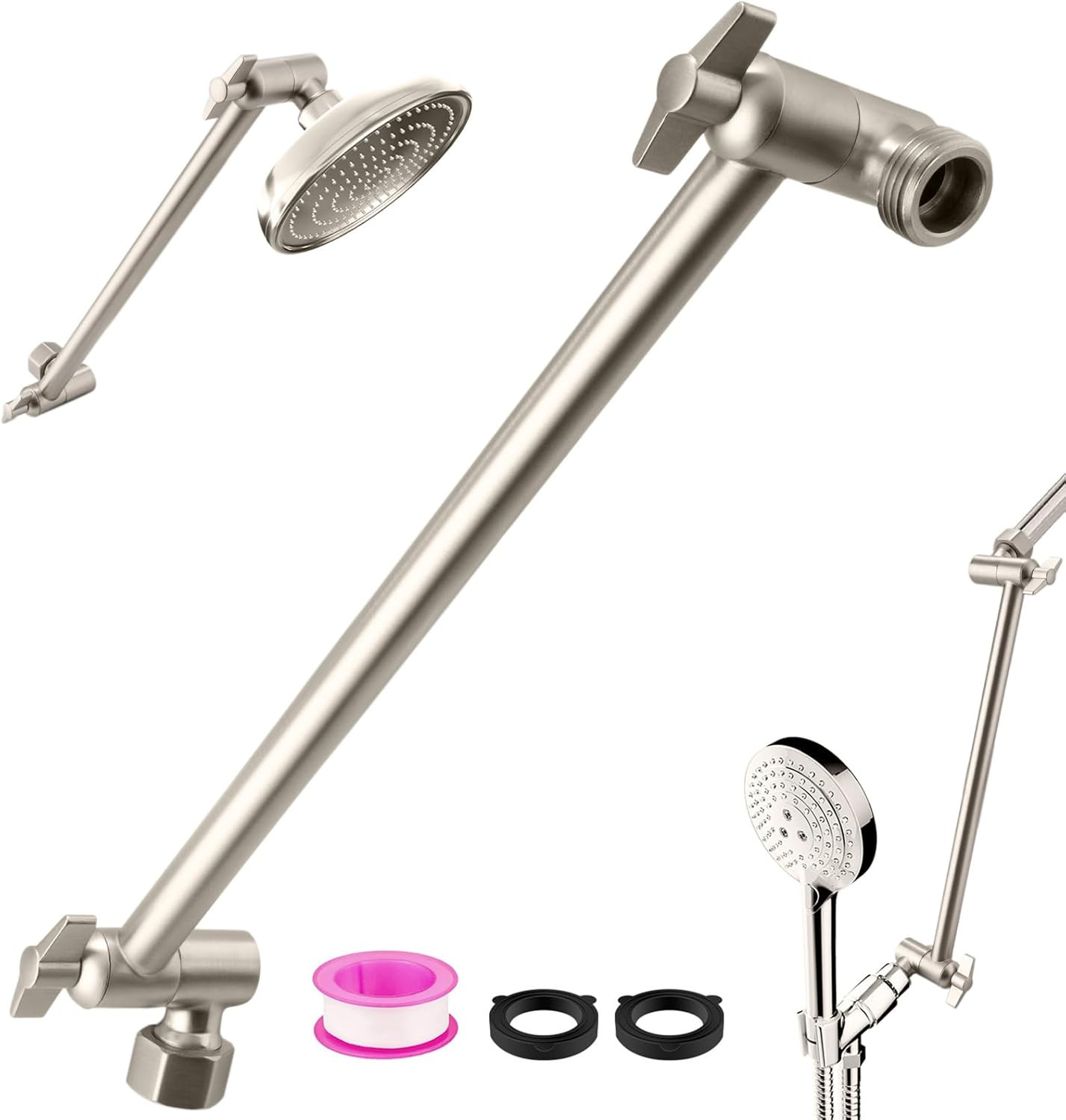 Rain Shower Head Extension 12 Inch Adjustable Rain Shower Head Extension Arm Sta gallery