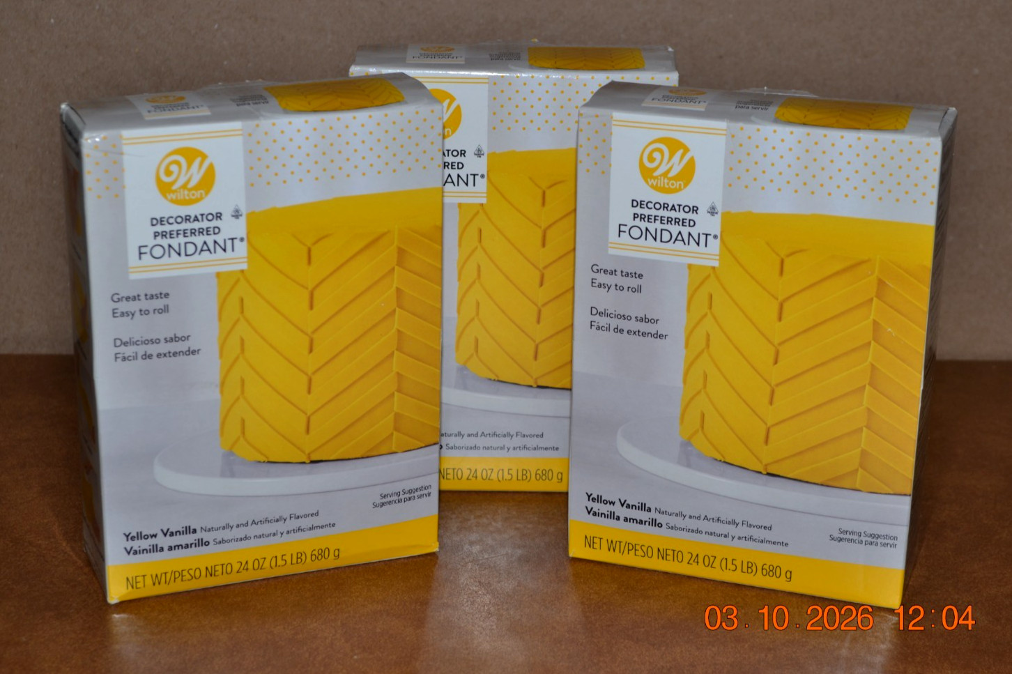 3 Boxes Wilton Decorator Preferred Fondant Yellow Vanilla 24ozs Each gallery