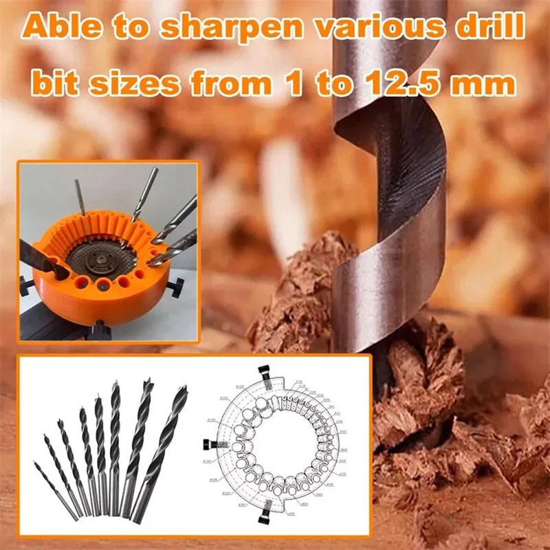Angle Grinder Drill Bit Sharpener Tool for 2-13mm Bit Power Grinding Attachme US gallery