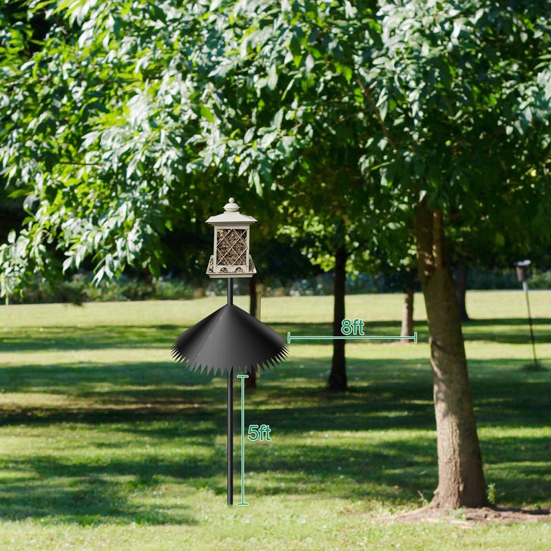 Anti-Rust Wrap Around Squirrel Baffles Protect Bird Feeder from Raccoon Squirrel gallery