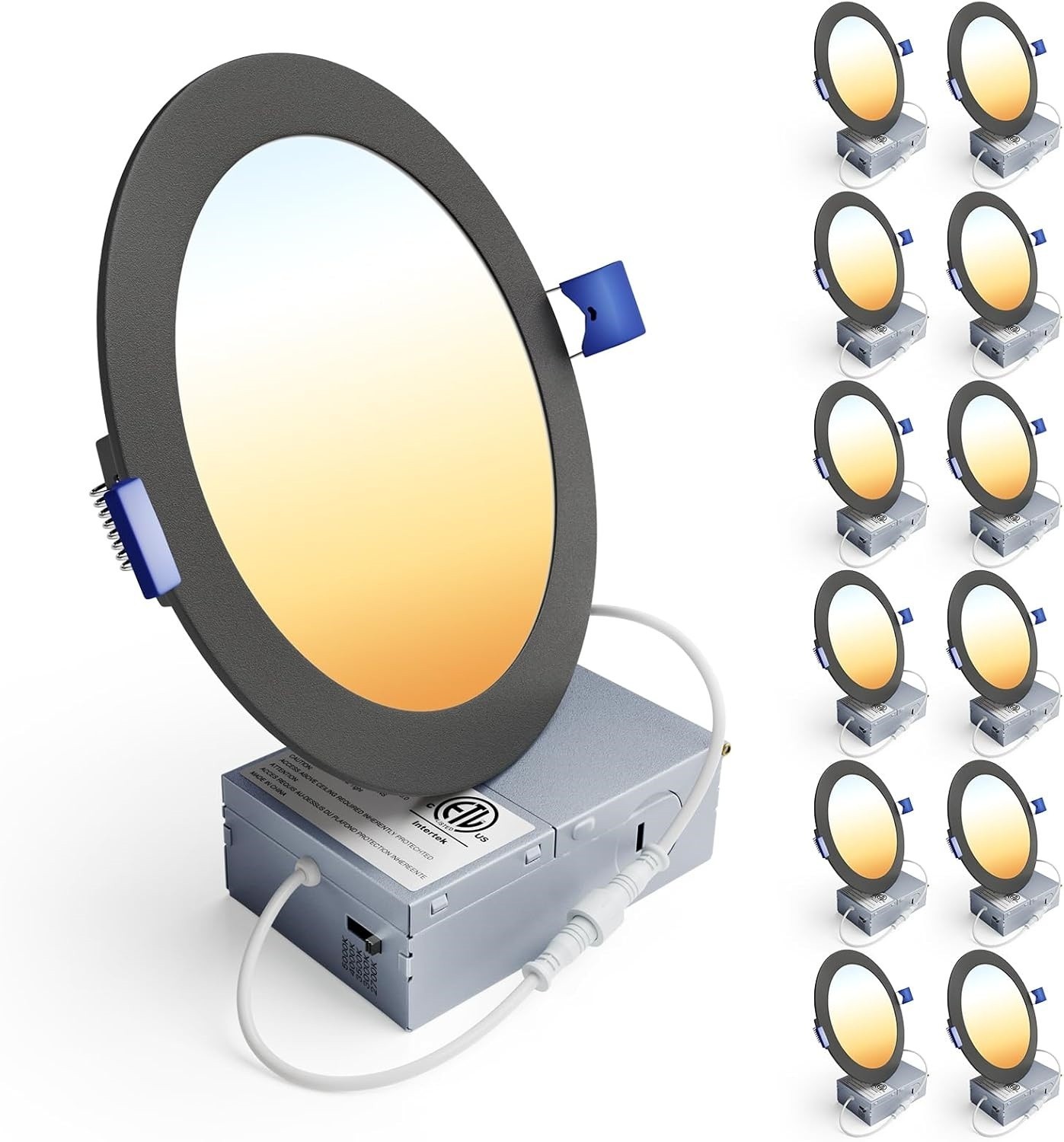 6 Inch 5CCT LED Recessed Ceiling Dimmable Light with Junction Box 2700K-5000K gallery