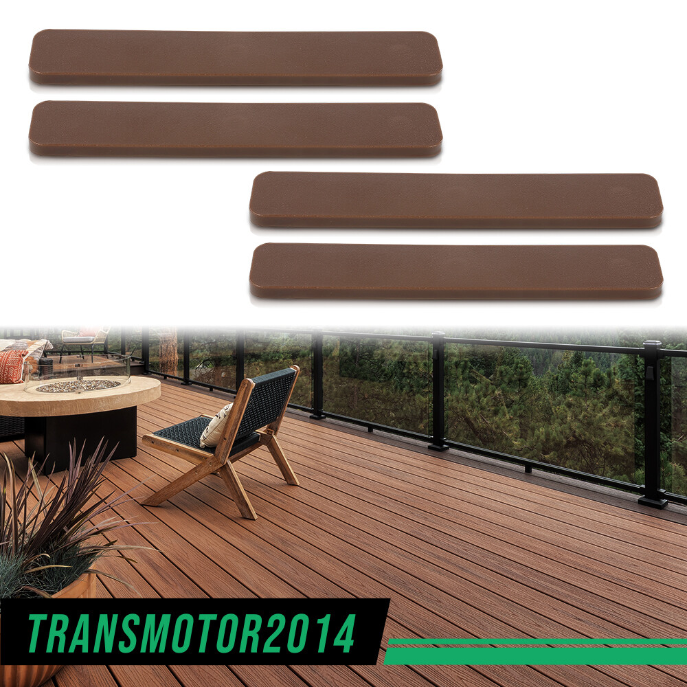 (4 pcs) 5.5” Plastic Decking boards End Cap Set Brown Fit For TREX