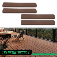 (4 pcs) 5.5” Plastic Decking boards End Cap Set Brown Fit For TREX