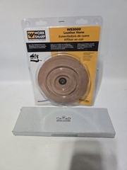 Work Sharp WS3000 Leather Hone Paired With An Upon Leather Strop Both Are NIB