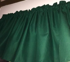 Solid Hunter Green Cotton 52″wide 15″L Window Curtain Valance Topper