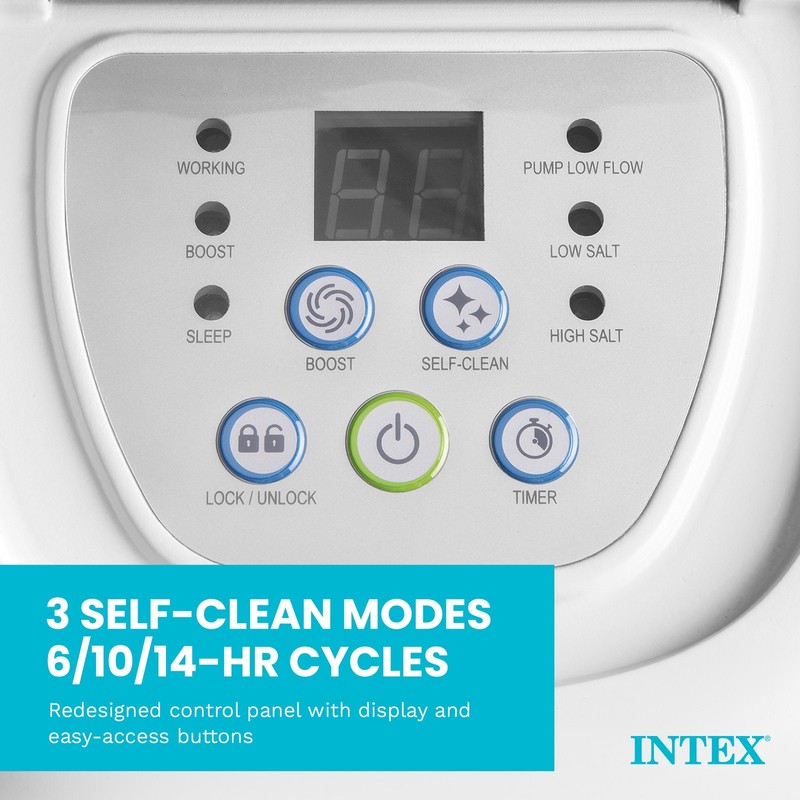 Intex Saltwater Pool Chlorine System for 4,500 Gal Above Ground Pools (Open Box) gallery
