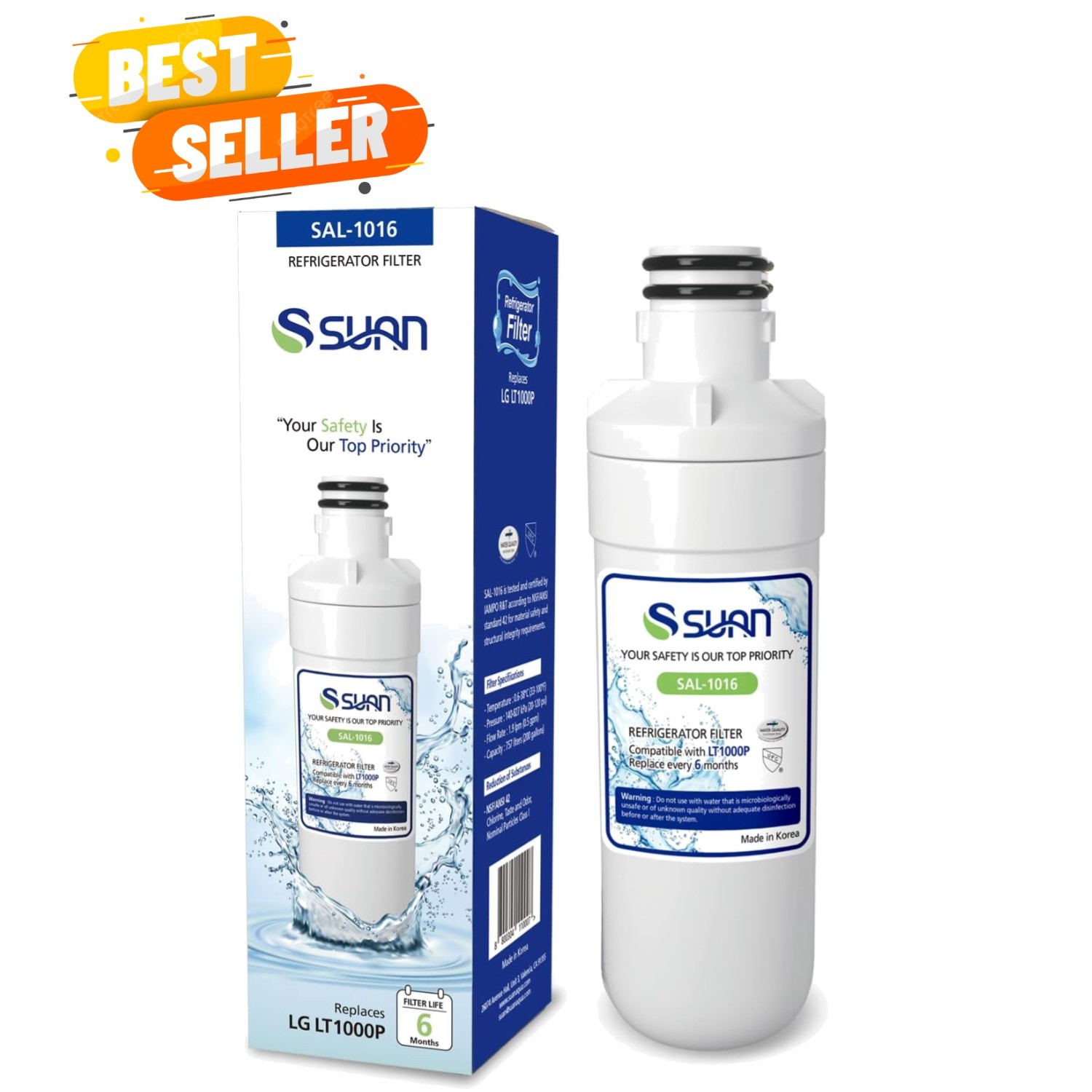 Reliable LG Refrigerator Water Filter - NSF42 Certified for Pure Drinking Water gallery