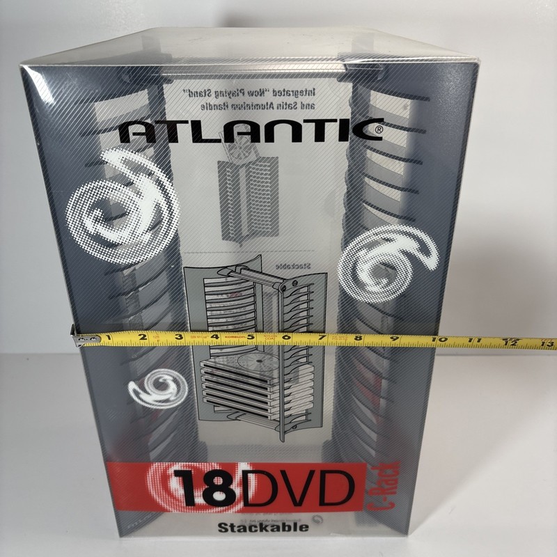 Atlantic DVD Storage Tower Shelf Rack Holds 18 Regular DVD Case New Old Stock gallery