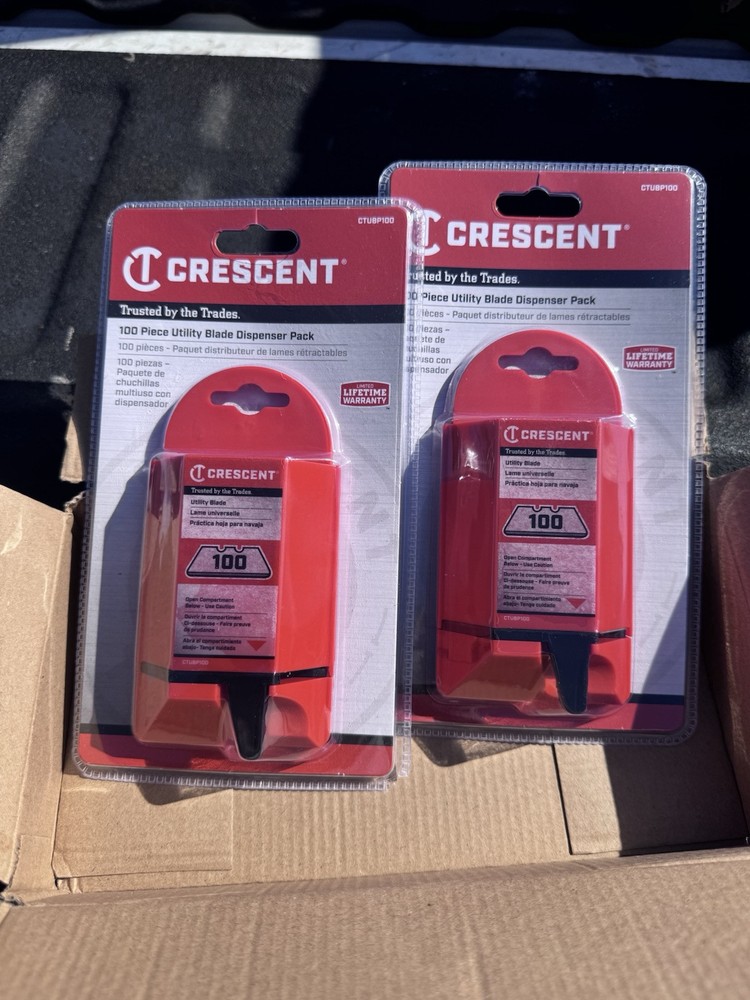 Utility Knife Blades - Crescent 200 Piece Utility Blade Dispenser Packs
