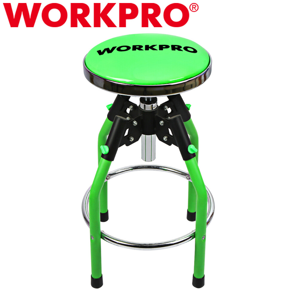 WORKPRO Heavy Duty Adjustable Hydraulic Shop Stool Garage Bar Stool 330Pound Max gallery
