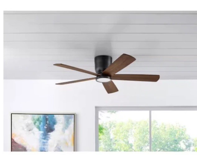 Home Decorators Britton 52" LED Ceiling Fan Matte Black w/ Light & Remote gallery