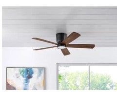Home Decorators Britton 52″ LED Ceiling Fan Matte Black w/ Light & Remote