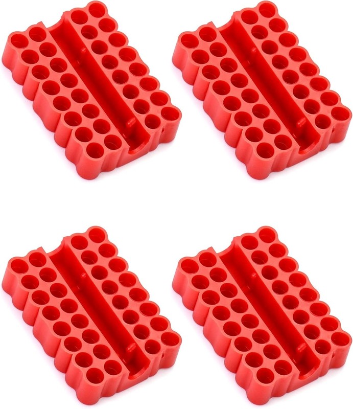 4 Pcs 1/4 Inch Hex Bit Organizer 32 Holes Screwdriver Bit Holder Organizer gallery
