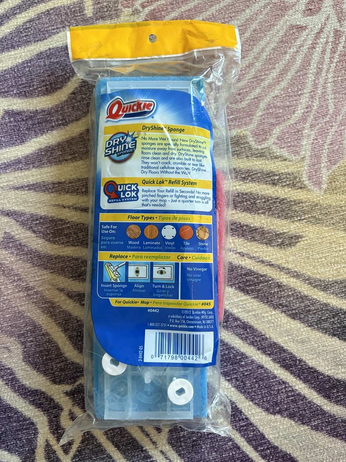 Quickie Automatic Sponge Mop Refill Type S For #045 Mops Blue New NOS Sealed gallery