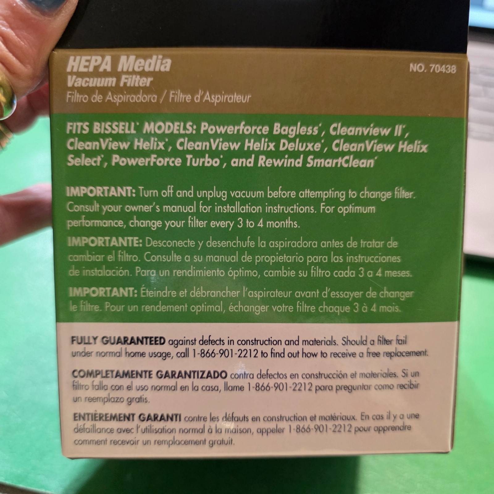 Fresh Solution HEPA Allergen Filtration Filter Bissell 9, 10, 12 and 16 NIOB gallery
