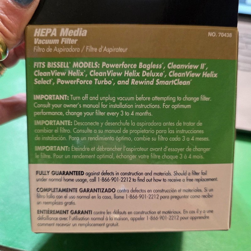 Fresh Solution HEPA Allergen Filtration Filter Bissell 9, 10, 12 and 16 NIOB gallery