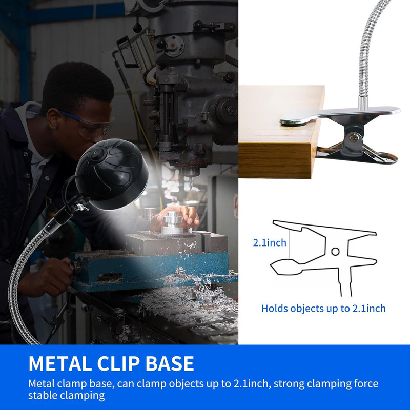 Clamp Light, LED Work Light with Flexible & Strong Clip for Workshop, Sewing, La gallery