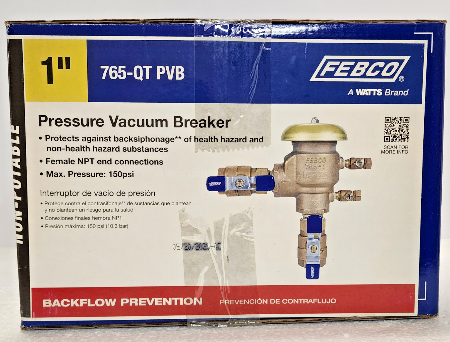 FEBCO 765-QT PVB Backflow Preventer 1 in. Irrigation Pressure Vacuum Breaker NEW gallery