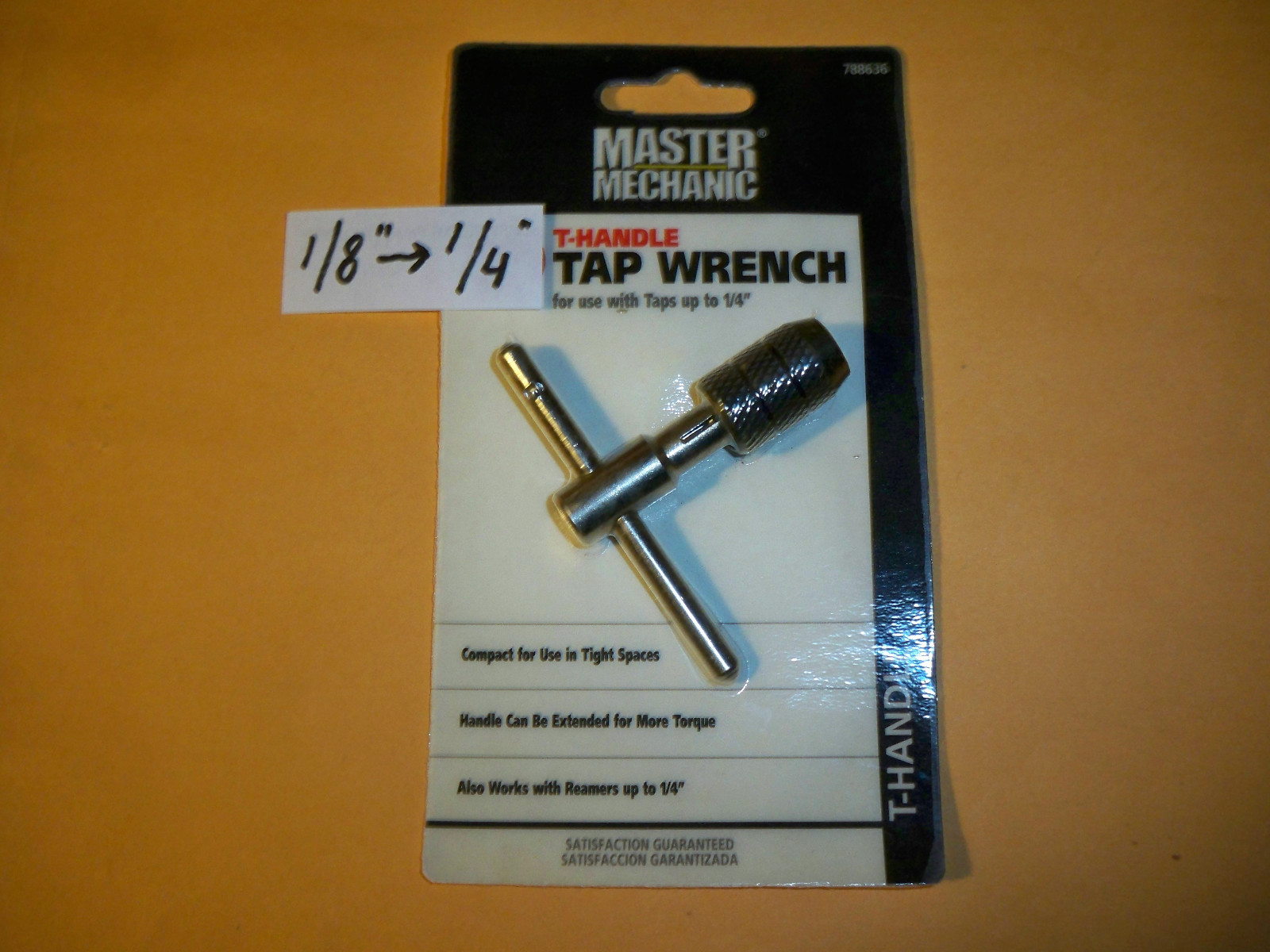TAP HANDLE OPENING 1/8" T0 1/4" TAPS REAMER WRENCH MASTER MECHANIC gallery