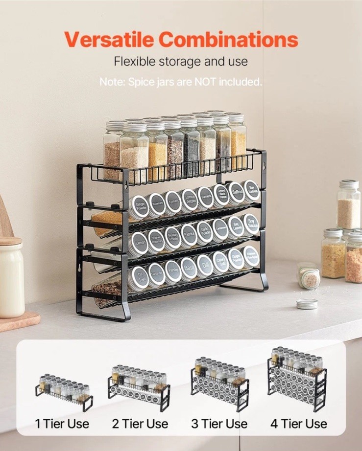 Spice Rack Organizer for Cabinet Kitchen Countertop Seasoning Organizer 18x11 in gallery