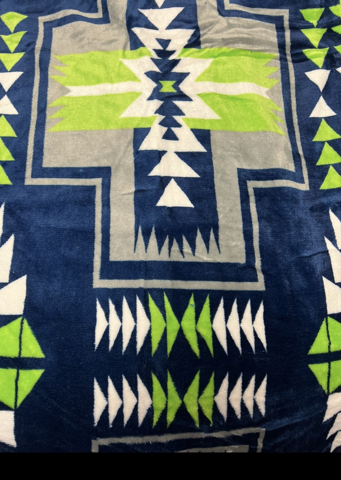 Native American Style 2 Ply Plush Reversible Blanket Size Queen Seattle Seahawks gallery