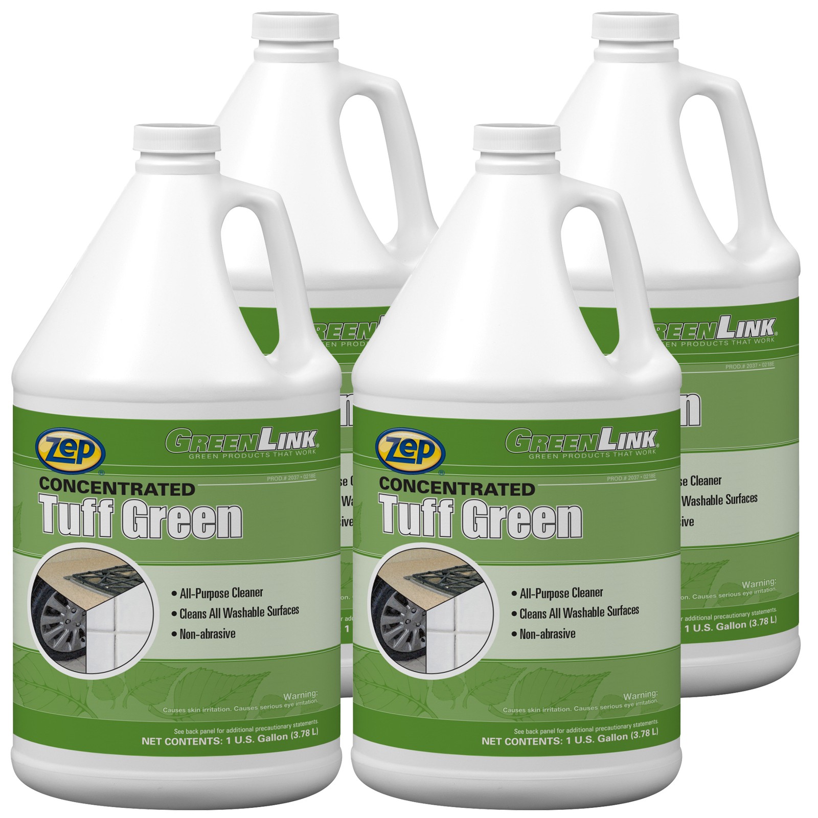Zep Tuff Green All-Purpose Cleaner Concentrate - 1 Gallon (Case of 4) 203724 - gallery