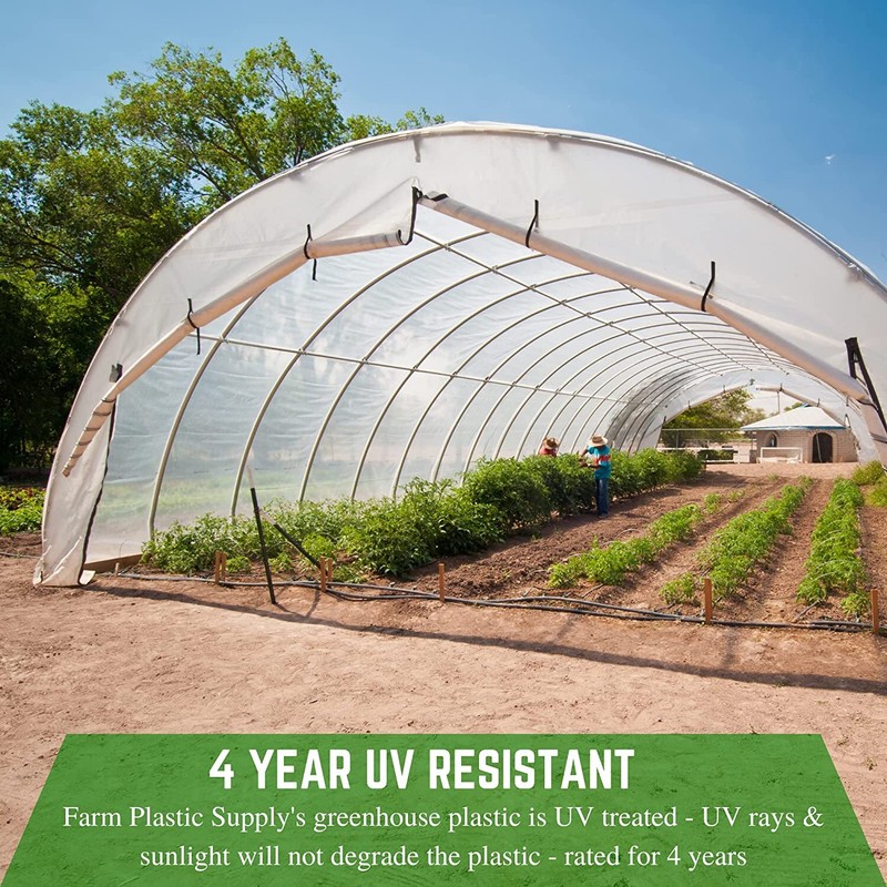 Farm Plastic Supply - Clear Greenhouse Plastic Sheeting - 6 mil - UV Resistant gallery