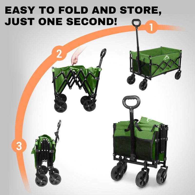 Collapsible Wagon 352LBS Capacity Foldable Large Wagons Carts Heavy Duty Outdoor gallery