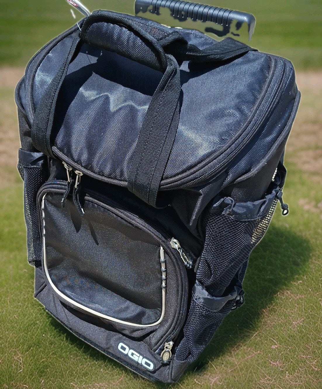 NEW OGIO Pulley Cooler Party Size Rolling Ice Chest Bag Black Golf Camping gallery