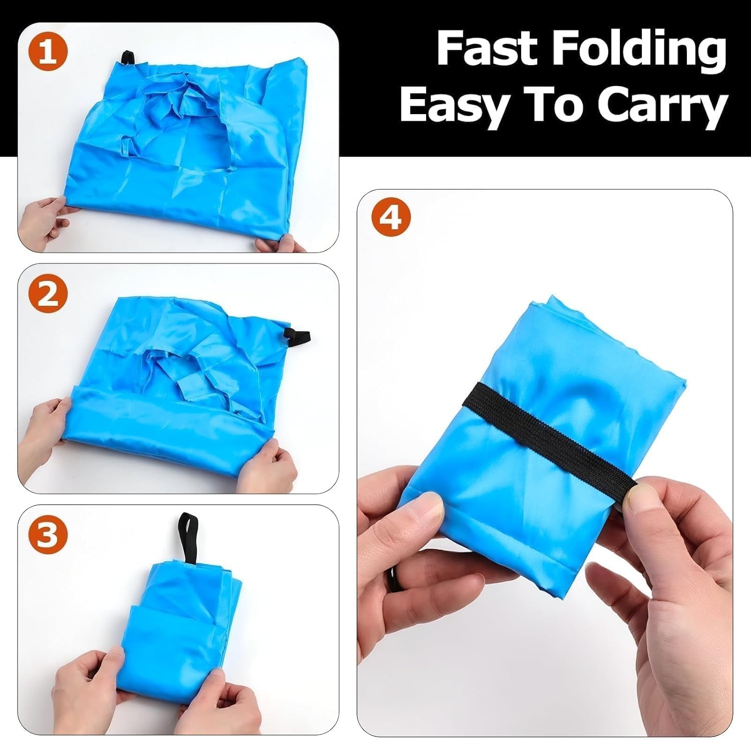 Foldable Shopping Bag, Washable Reusable Grocery with Holder, Nylon Lightweight gallery