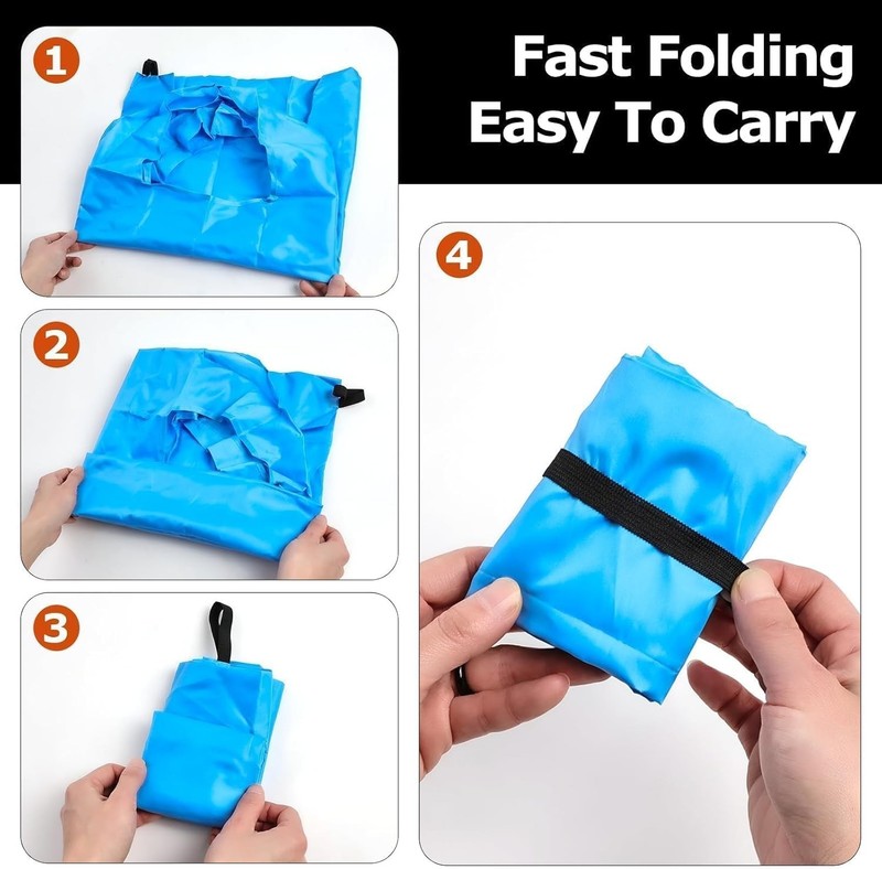 Foldable Shopping Bag, Washable Reusable Grocery with Holder, Nylon Lightweight gallery